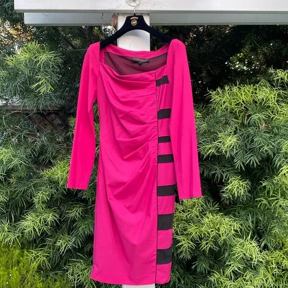 catherine malandrino pink dress Catherine Malandrino bubblegum pink fitted dress